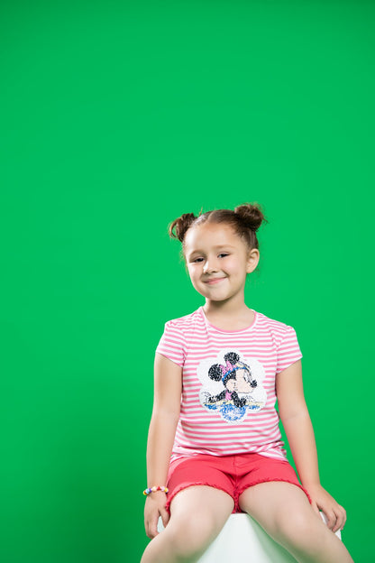 BTW - REVERSIBLE FLIP-SEQUIN DONALD DUCK T-SHIRT