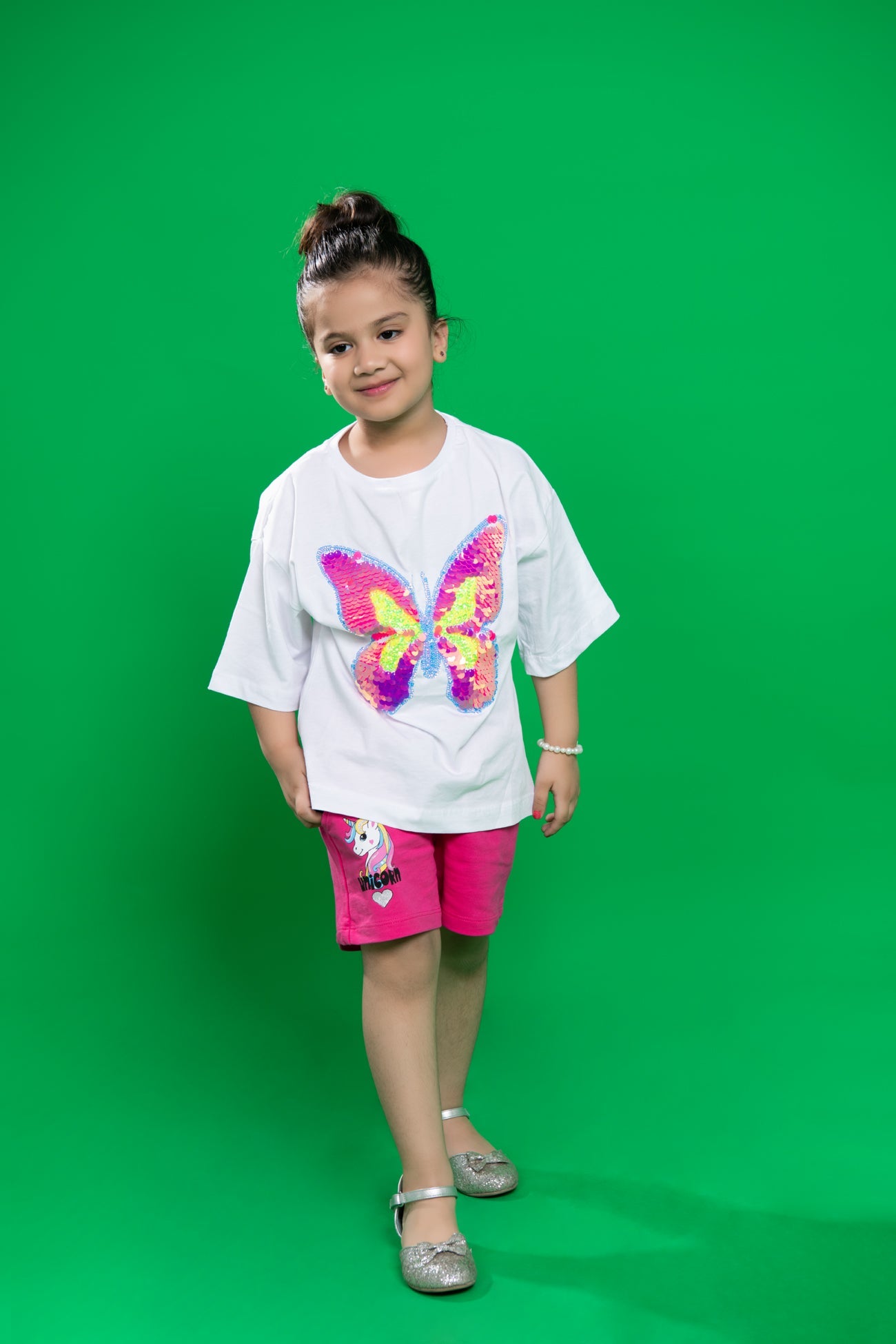 BTW - BUTTERFLY REVERSIBLE FLIP SEQUIN T-SHIRT