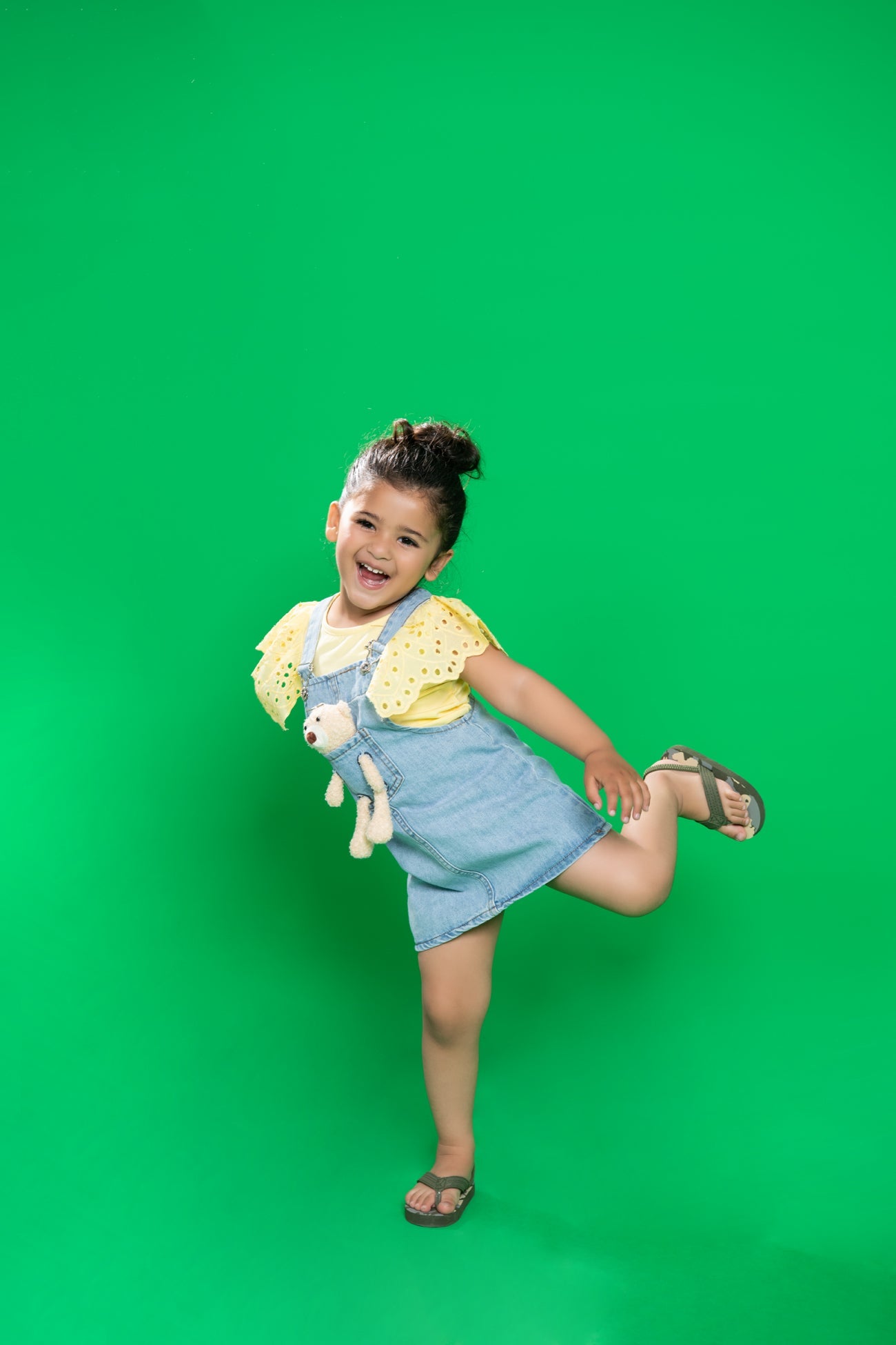 BTW - 3D BEAR DENIM DRESS