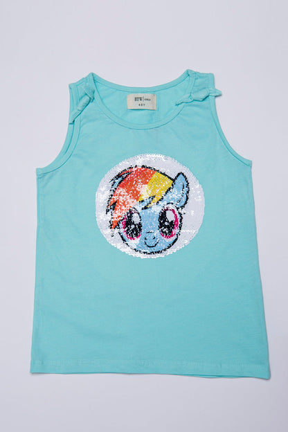 BTW - REVERSIBLE FLIP-SEQUIN LITTLE RAINBOW T-SHIRT