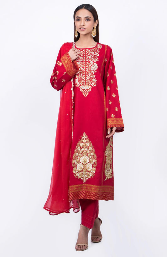 Orient - Unstitched 3 Piece Festive Embroidered Suit