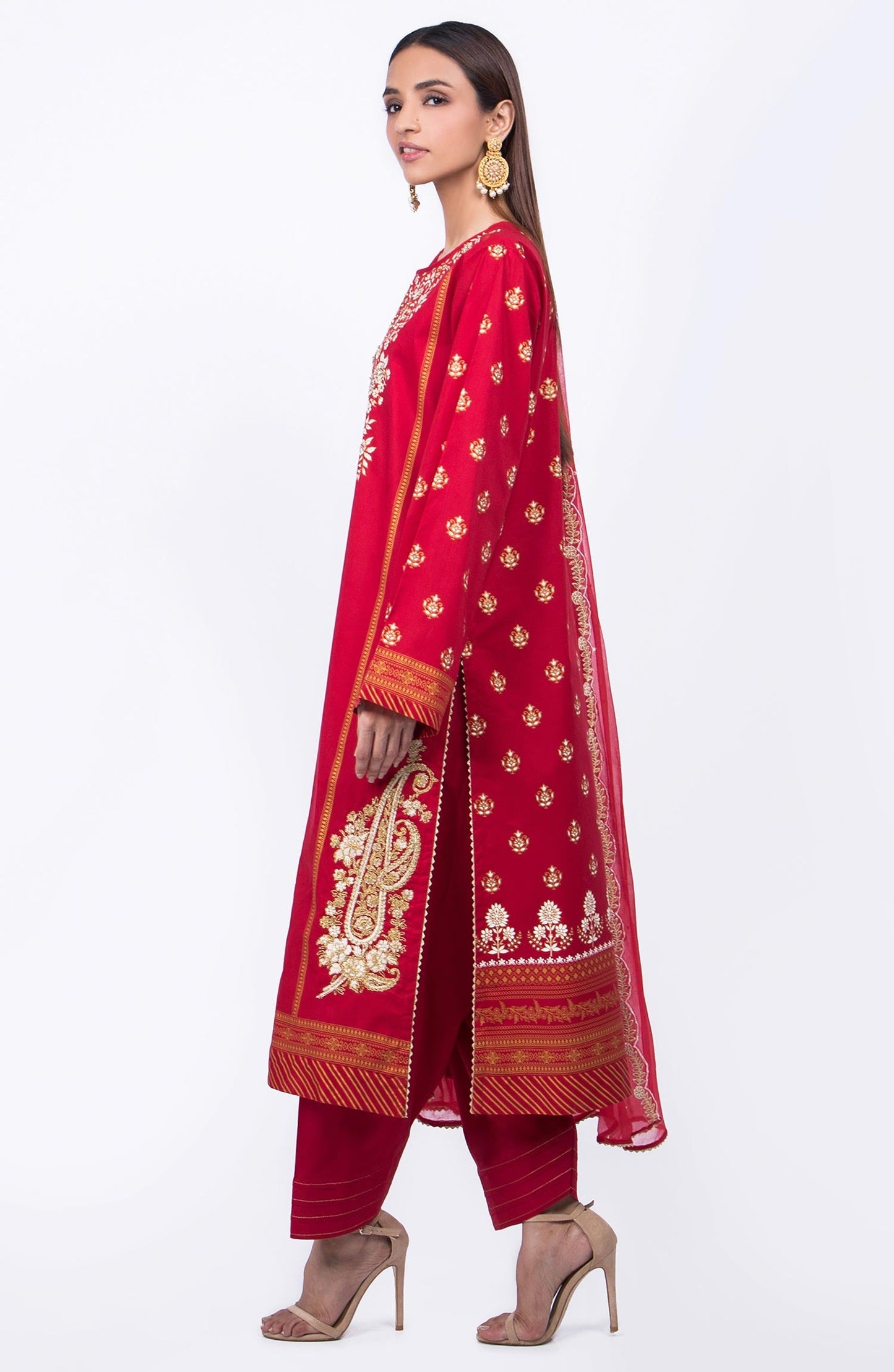 Orient - Unstitched 3 Piece Festive Embroidered Suit