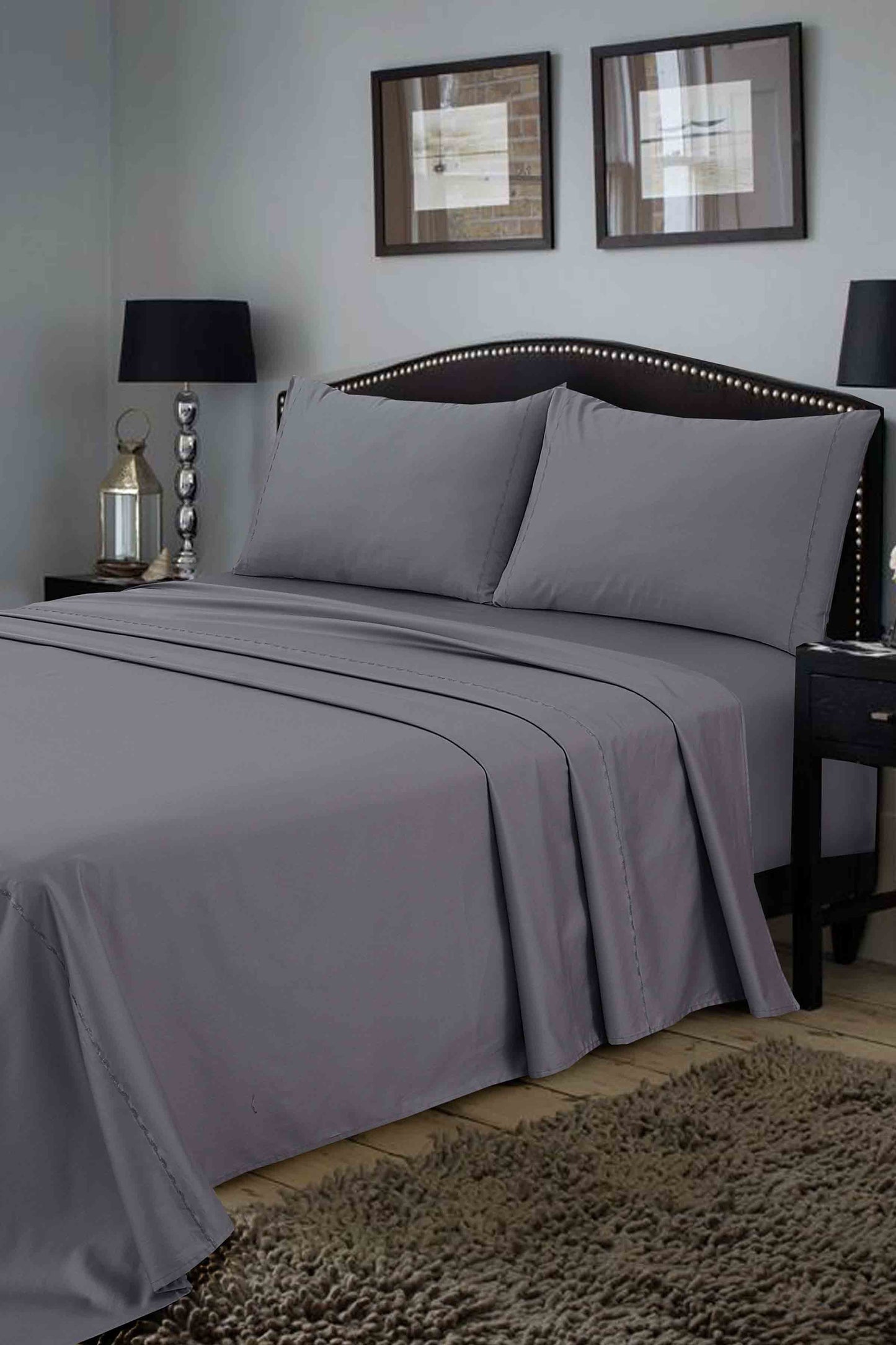 Nishat Linen - Grey Dyed Sheet Set