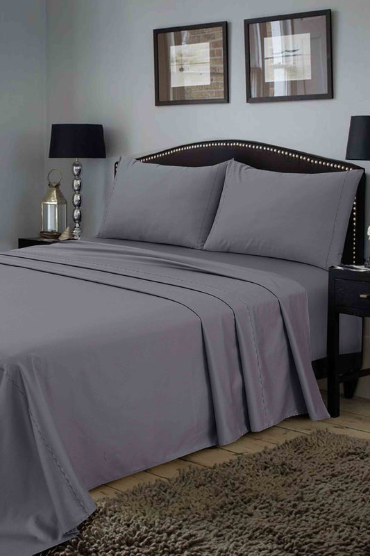 Nishat Linen - Grey Dyed Sheet Set
