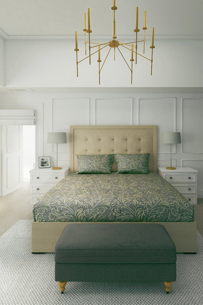 Printed Cotton Satin Sheet Set T-300