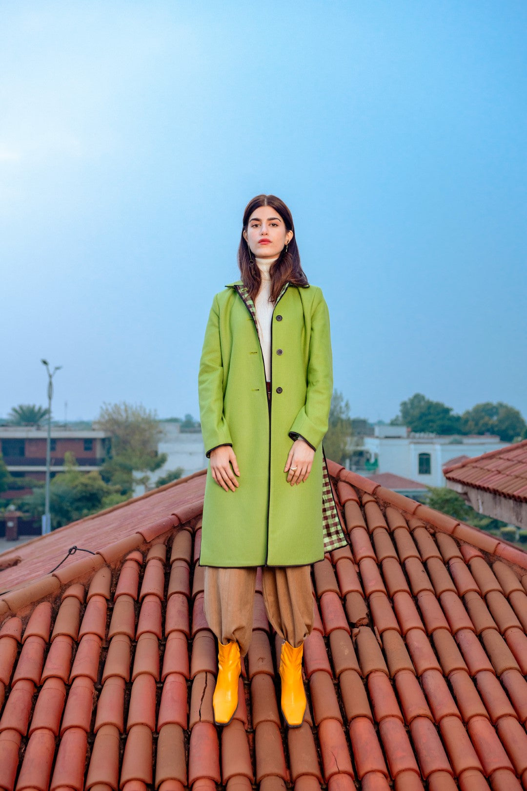 Chaos - ENVY- Green Wool Long Coat