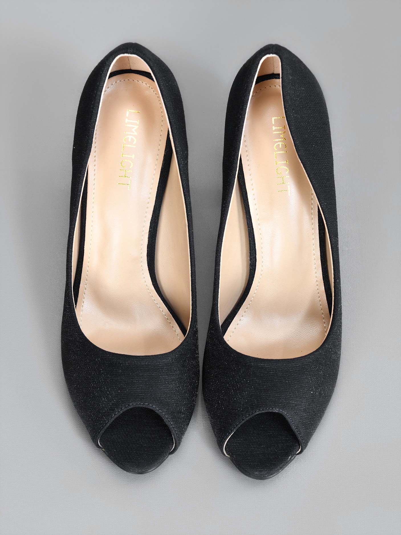 Limelight - Peep Toe Heels - Black