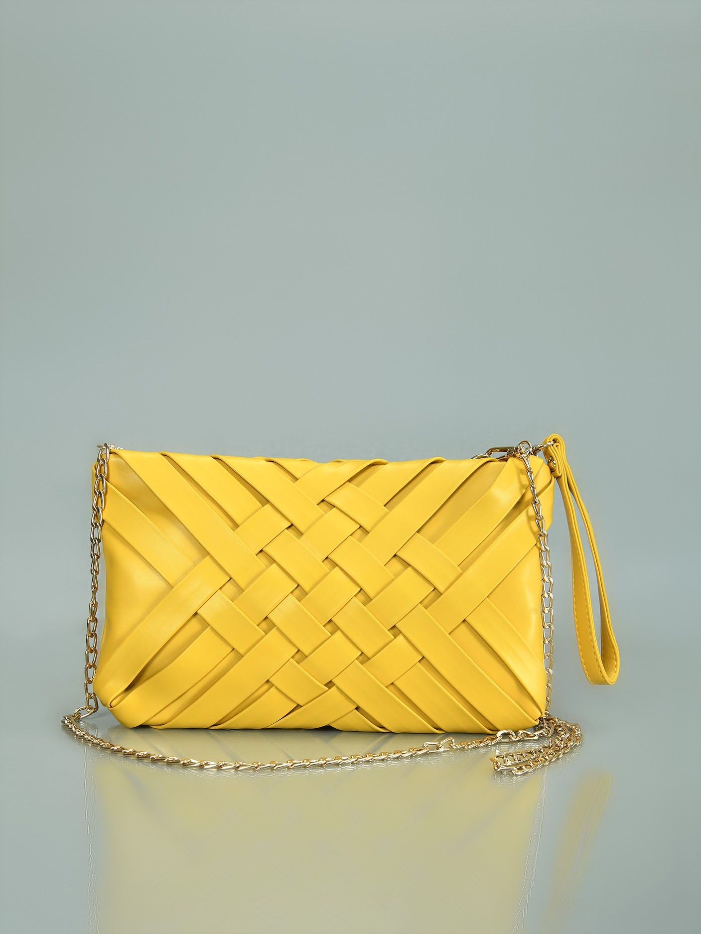 Limelight - Weave Patterened Clutch