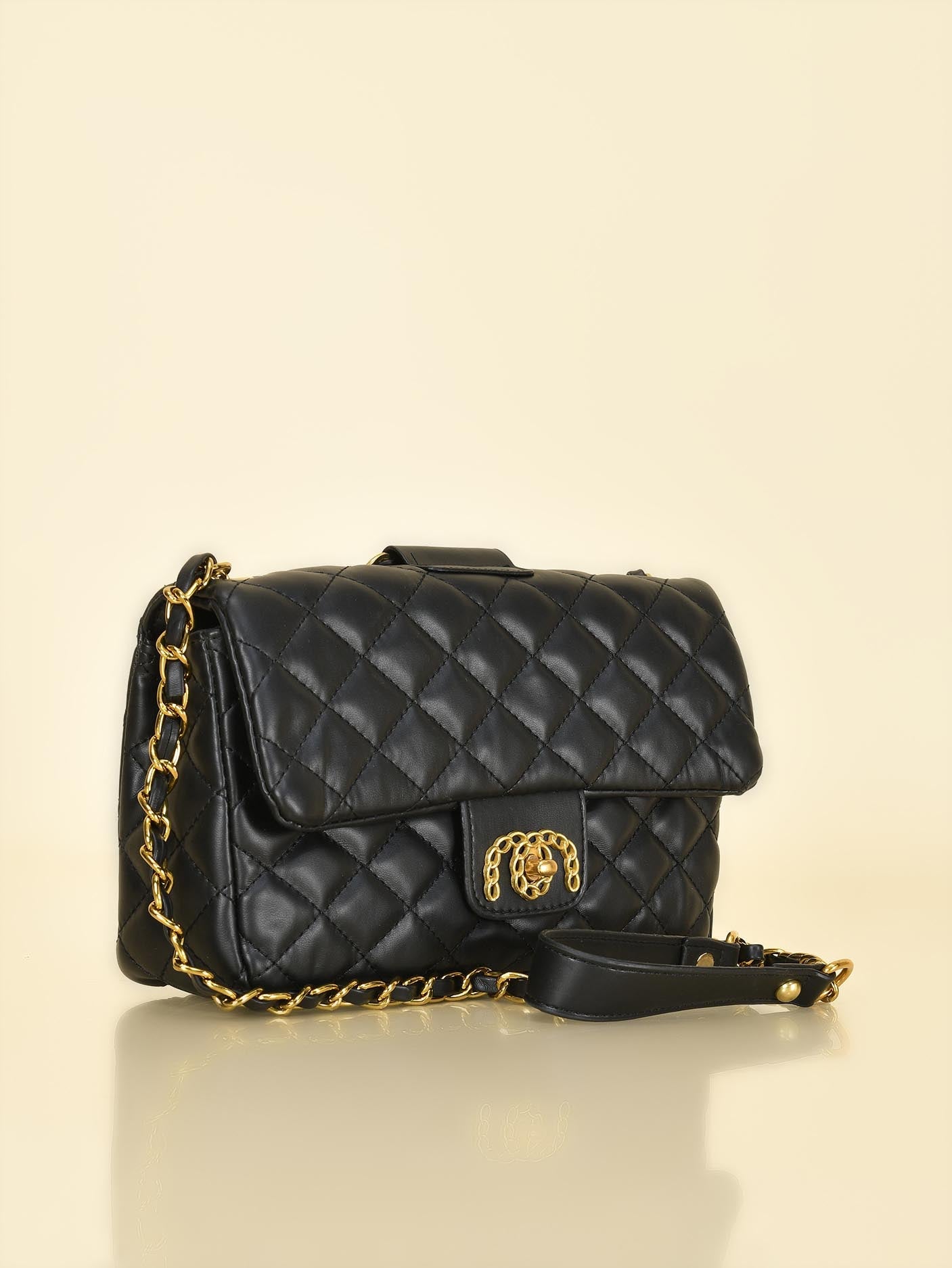 Limelight - Ring Handle Quilted Handbag