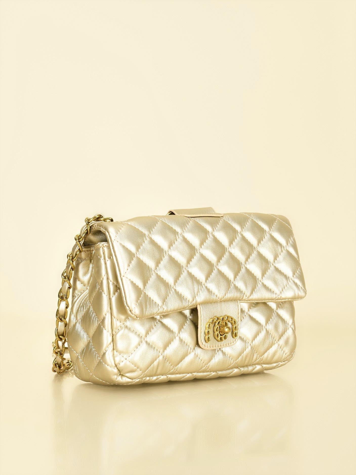Limelight - Ring Handle Quilted Handbag