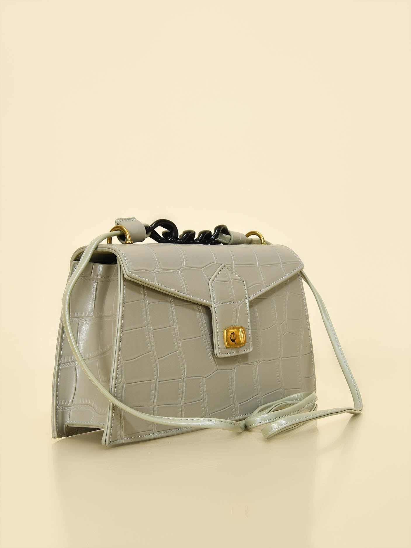 Limelight - Trapezoid Patterened Handbag