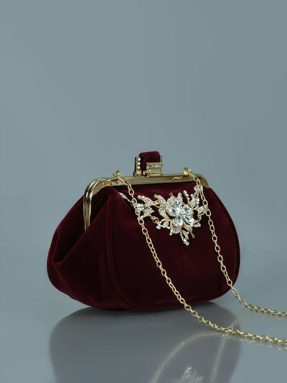 Limelight - Bejeweled Velvet Clutch