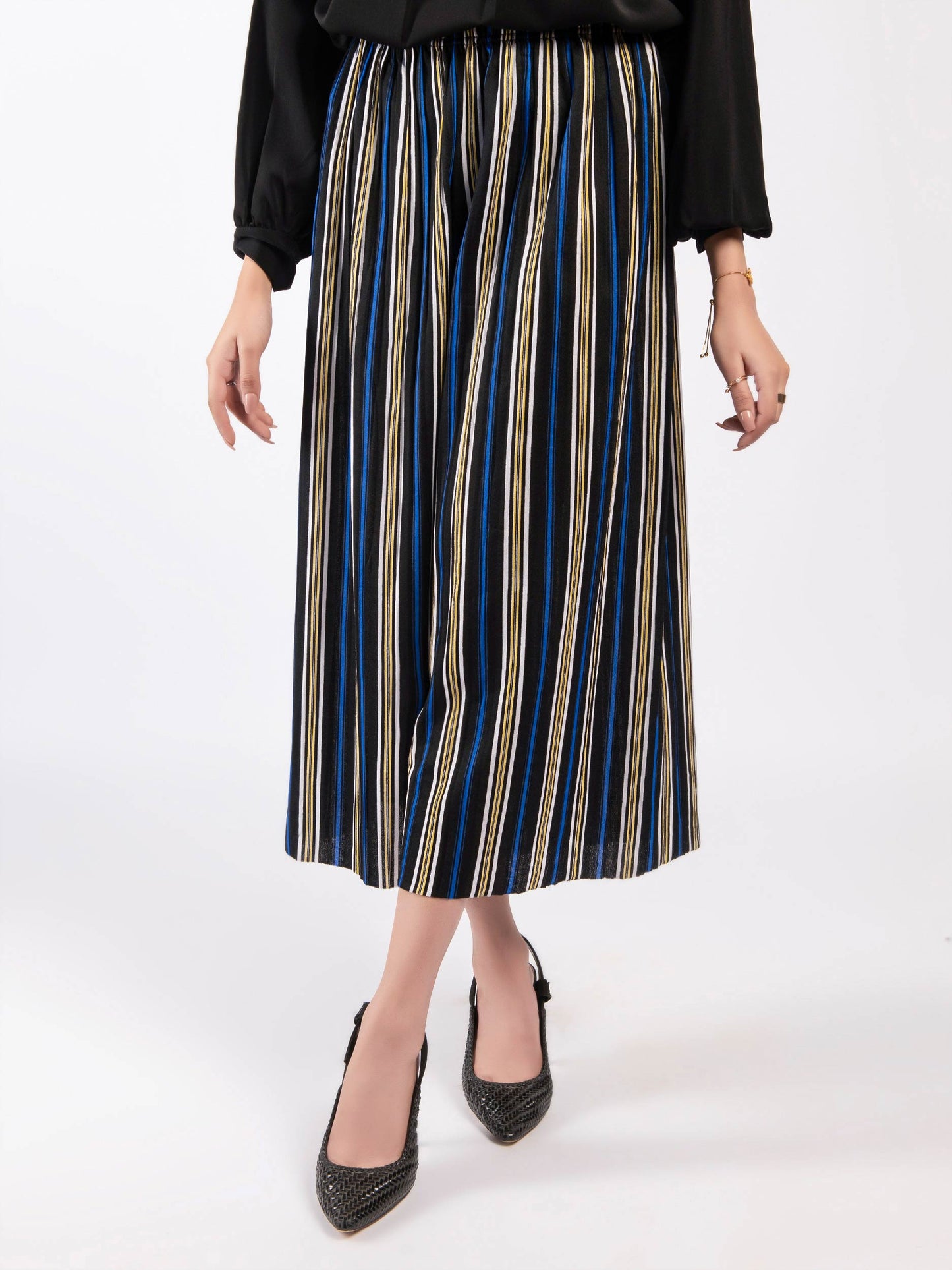 Limelight - Striped Poly Jersey Culottes