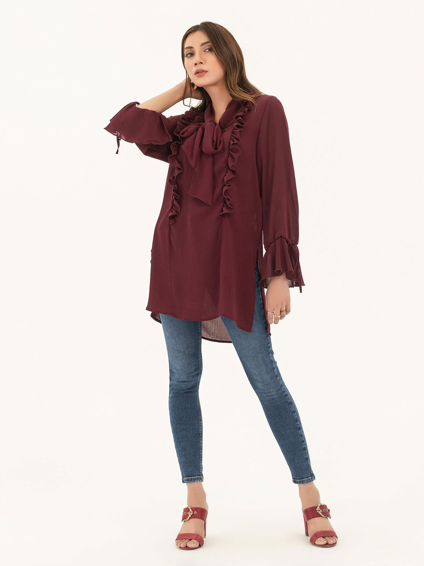 Limelight - Frilled Chiffon Tunic