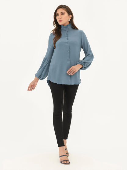 Limelight - Frilled Neckline Grip Top