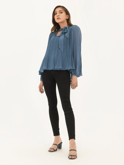 Limelight - Ribbed Chiffon Top