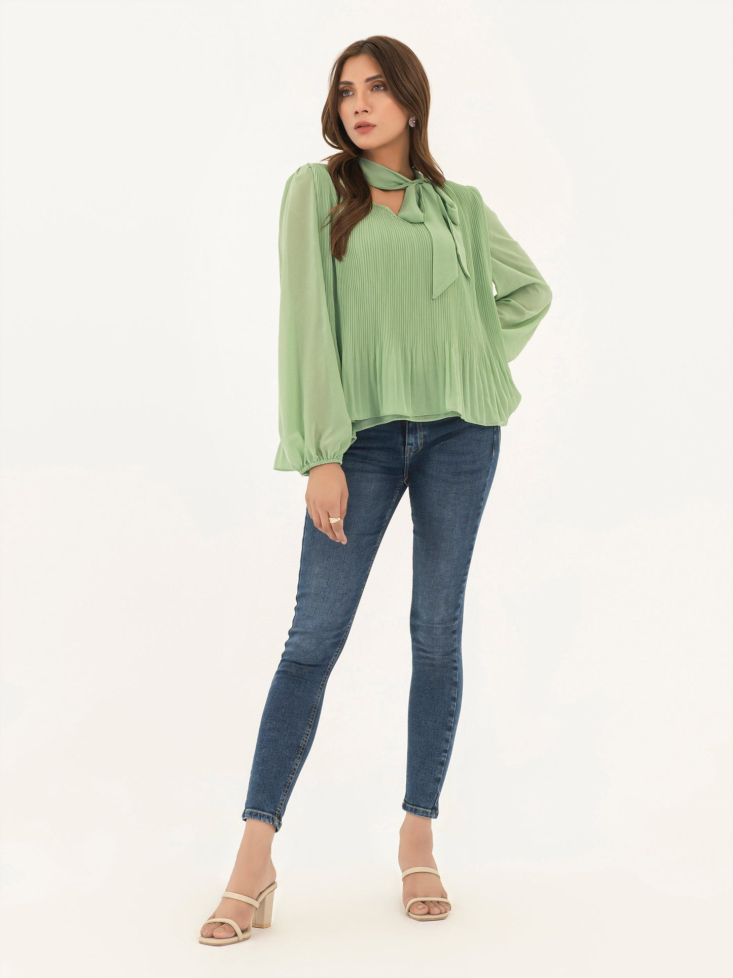 Limelight - Ribbed Chiffon Top