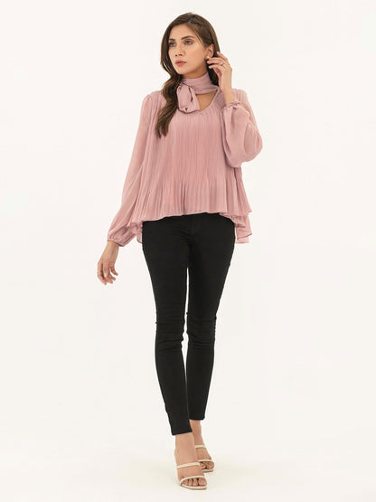 Limelight - Ribbed Chiffon Top