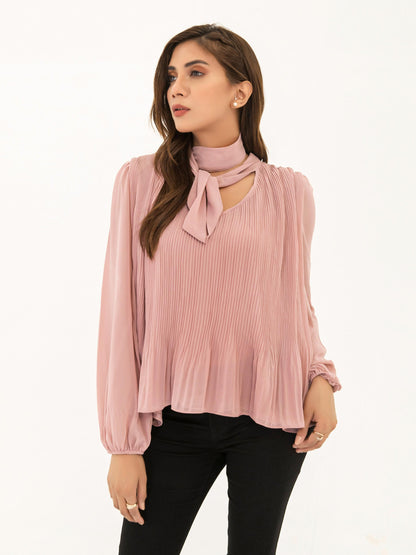 Limelight - Ribbed Chiffon Top