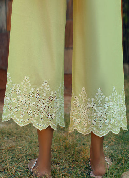 Pistachio Green  Embroidered CO-ORD Set