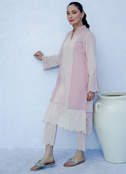 Blush Lilac/Pink Embroidered CO-ORD Set