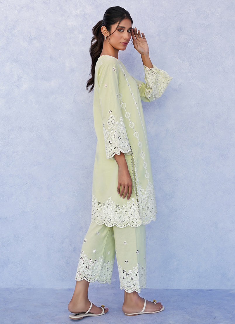 Green Embroidered CO-ORD Set