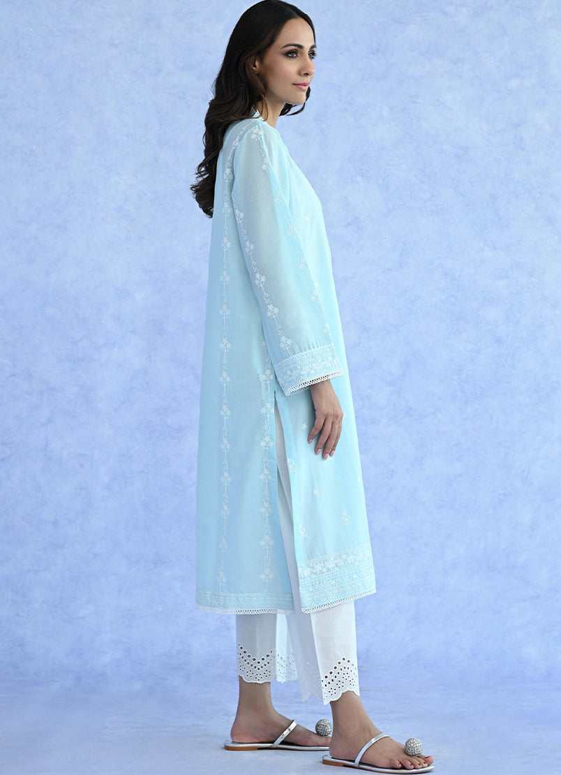 Blue Chikankari Kurta