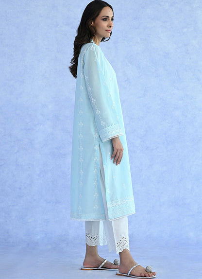 Blue Chikankari Kurta