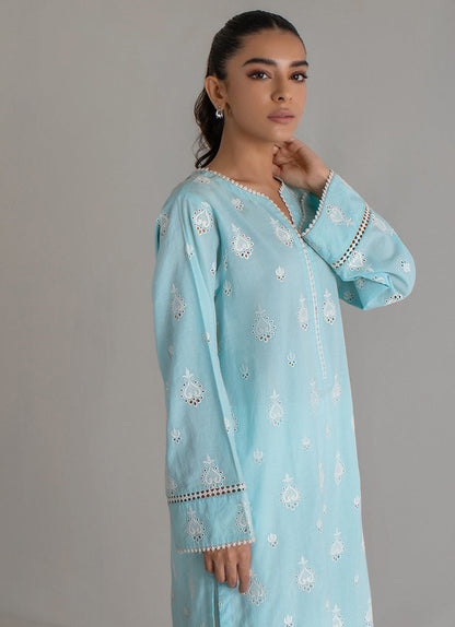 Sky Blue Chikan Kurta