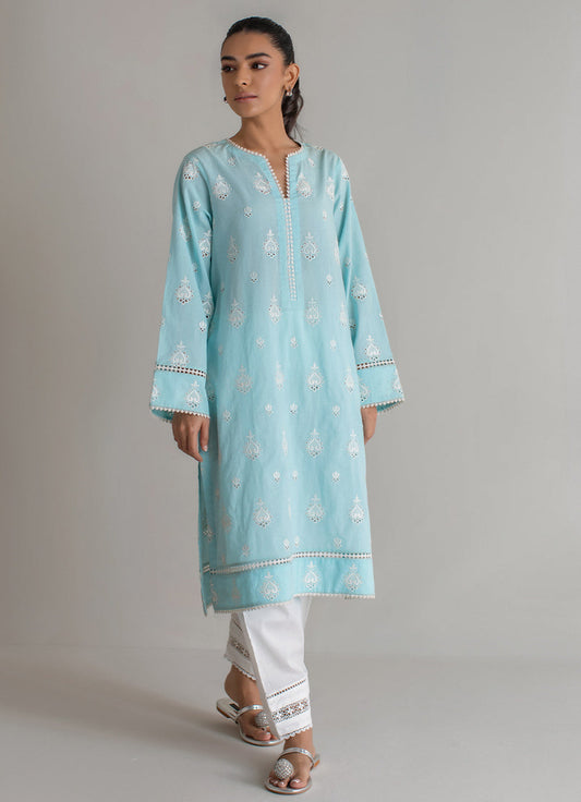 Sky Blue Chikan Kurta