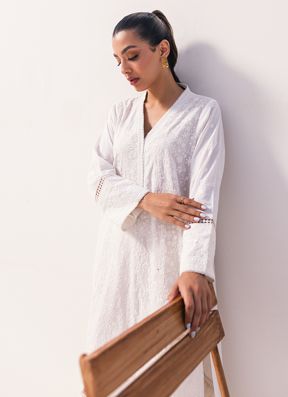 White Chikankari Kurta