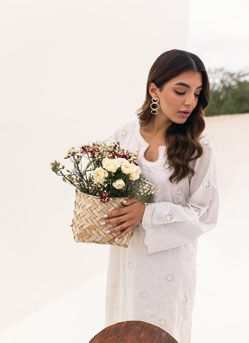 White Chikankari Kurta