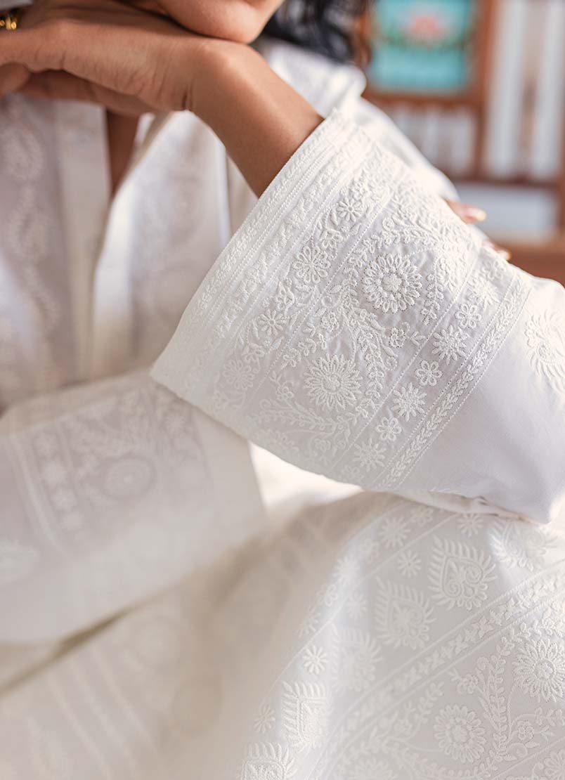 White Chikankari Kurta