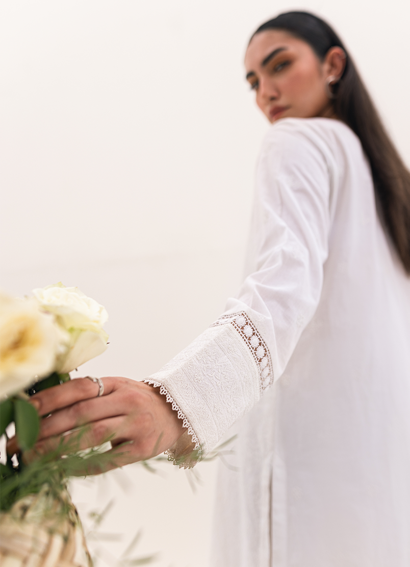 White Chikankari Kurta