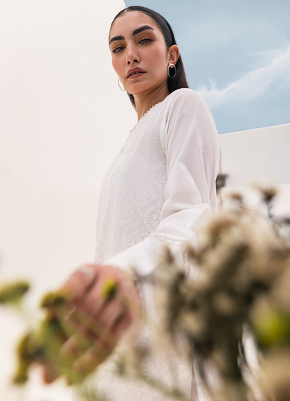 White Chikankari Kurta