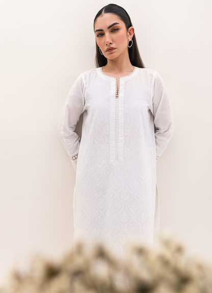 White Chikankari Kurta