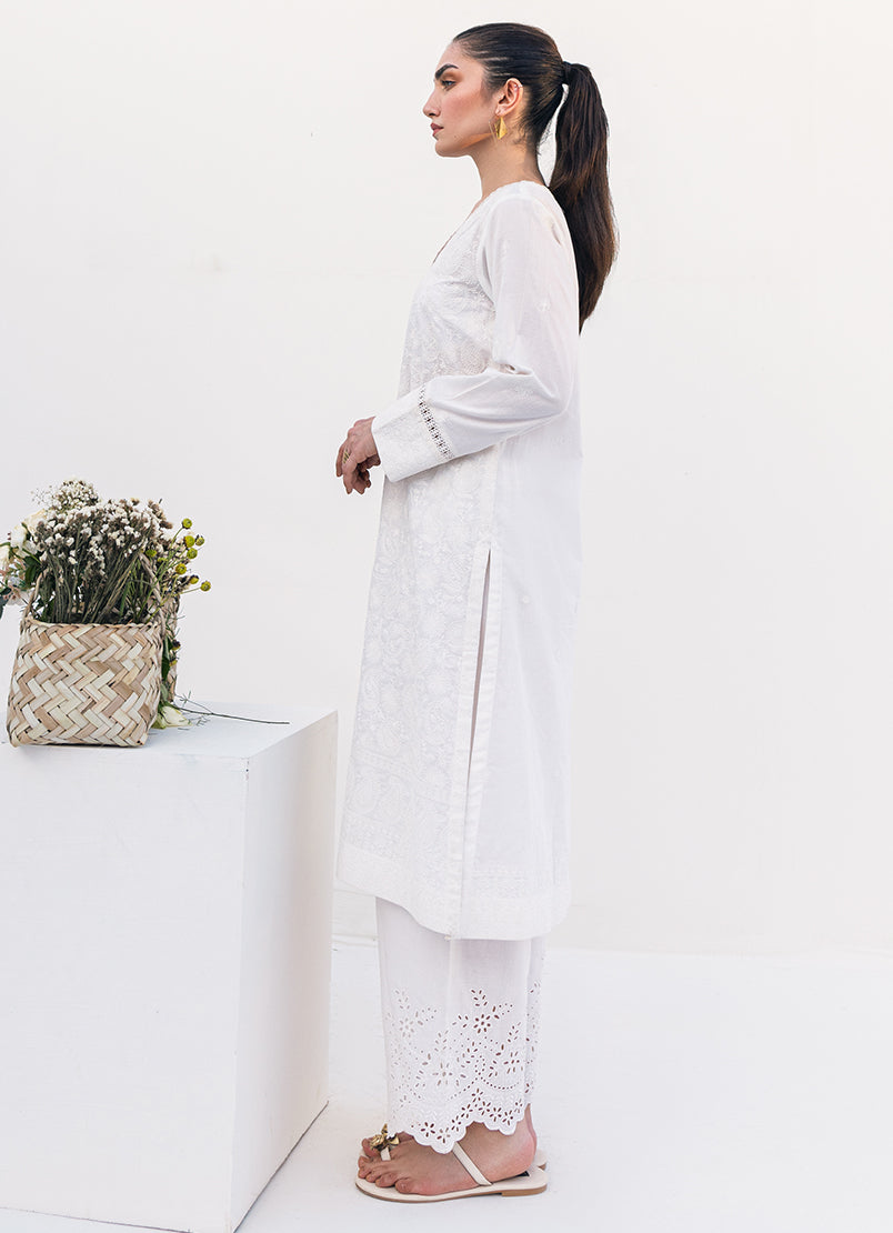 White Chikankari Kurta