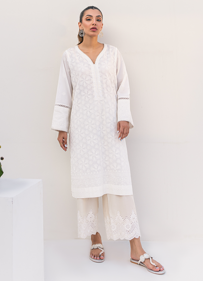 White Chikankari Kurta