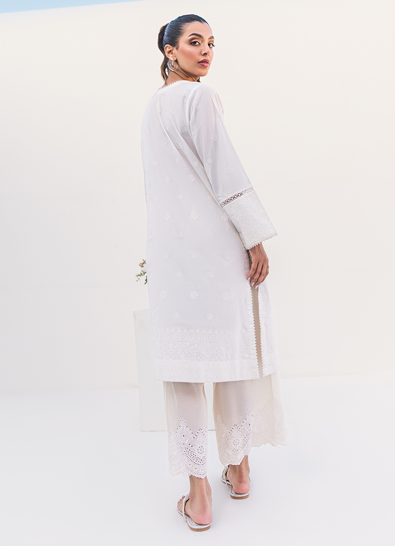 White Chikankari Kurta
