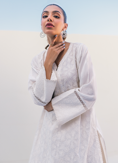White Chikankari Kurta