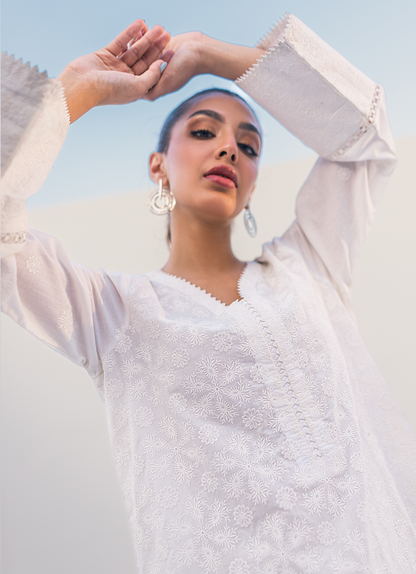 White Chikankari Kurta