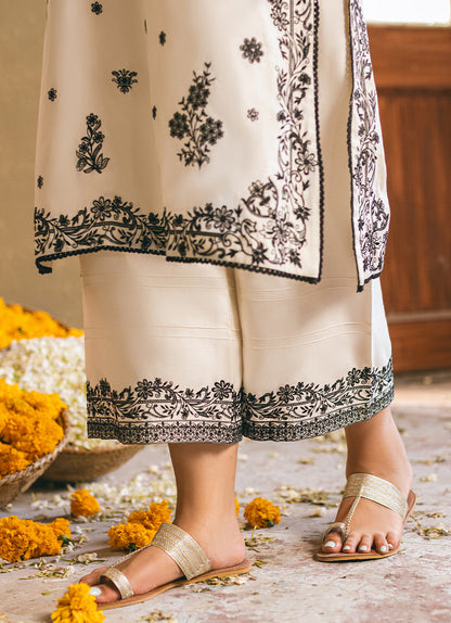 3 PC Ivory Suit With Sequins