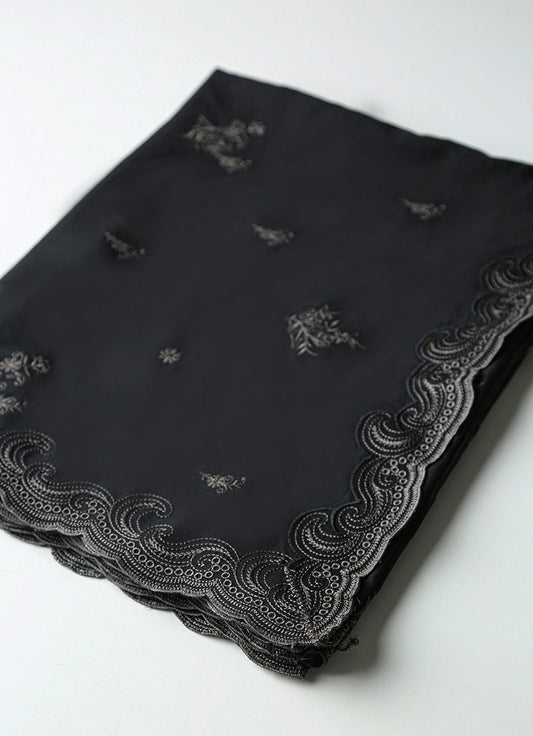 Black Scalloped Dupatta