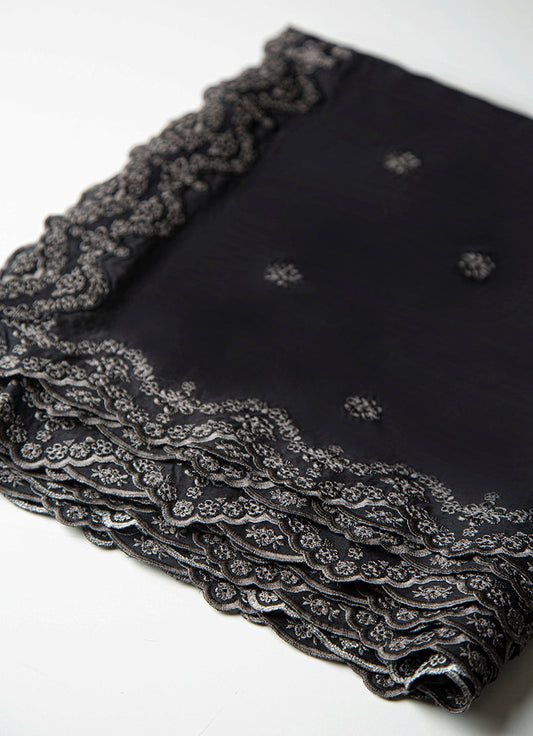 Black Embroidered Dupatta