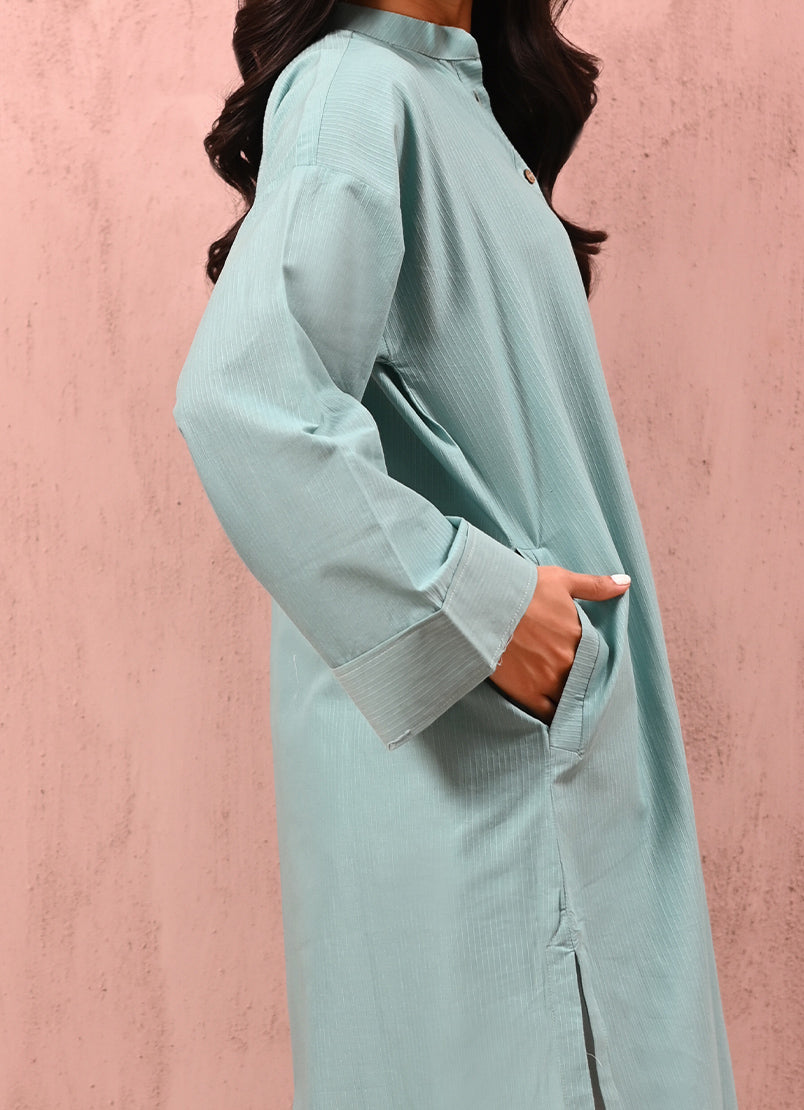 Aqua Solid Kurta