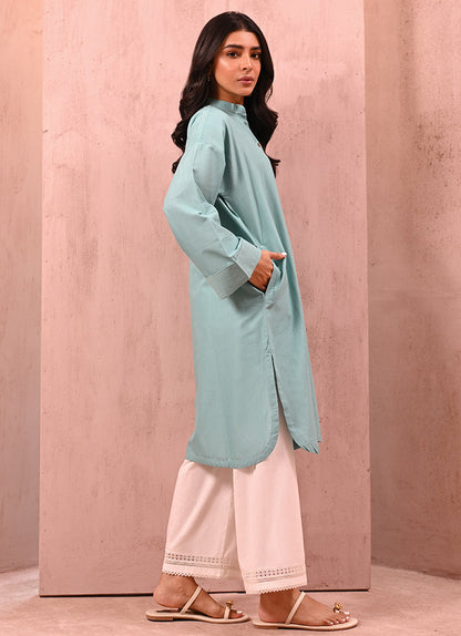 Aqua Solid Kurta