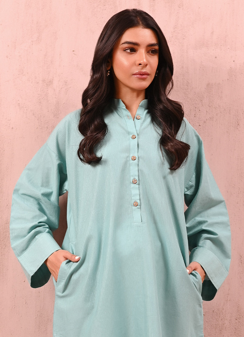 Aqua Solid Kurta