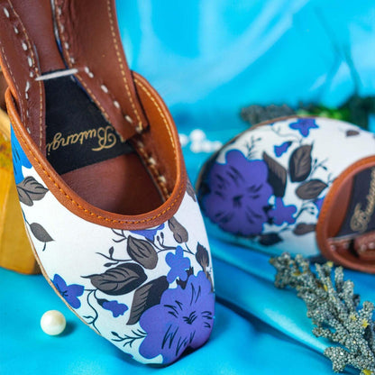 Bustangi - Blue Flourish Casual Khussa CK020