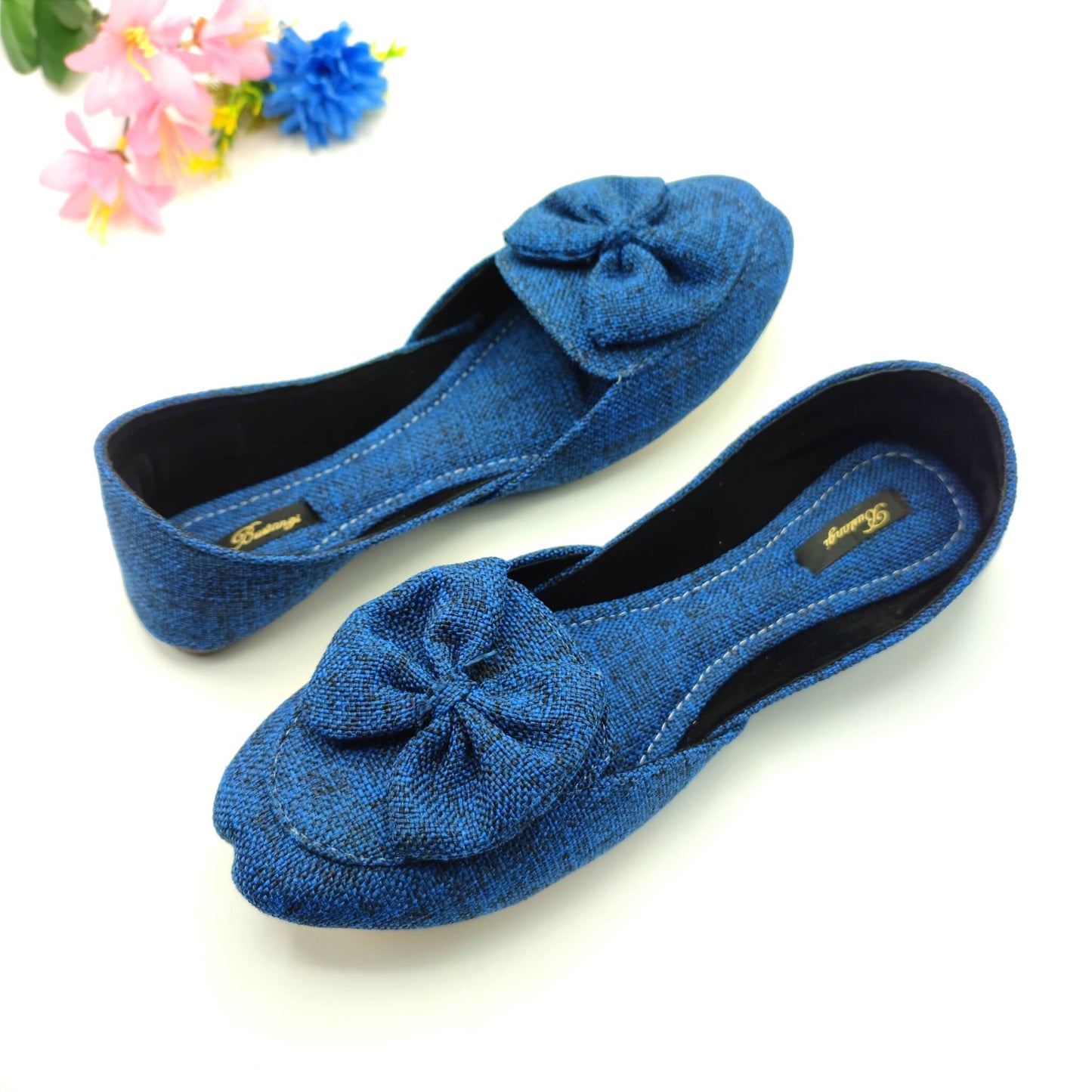Bustangi - Blue Bow Loafers