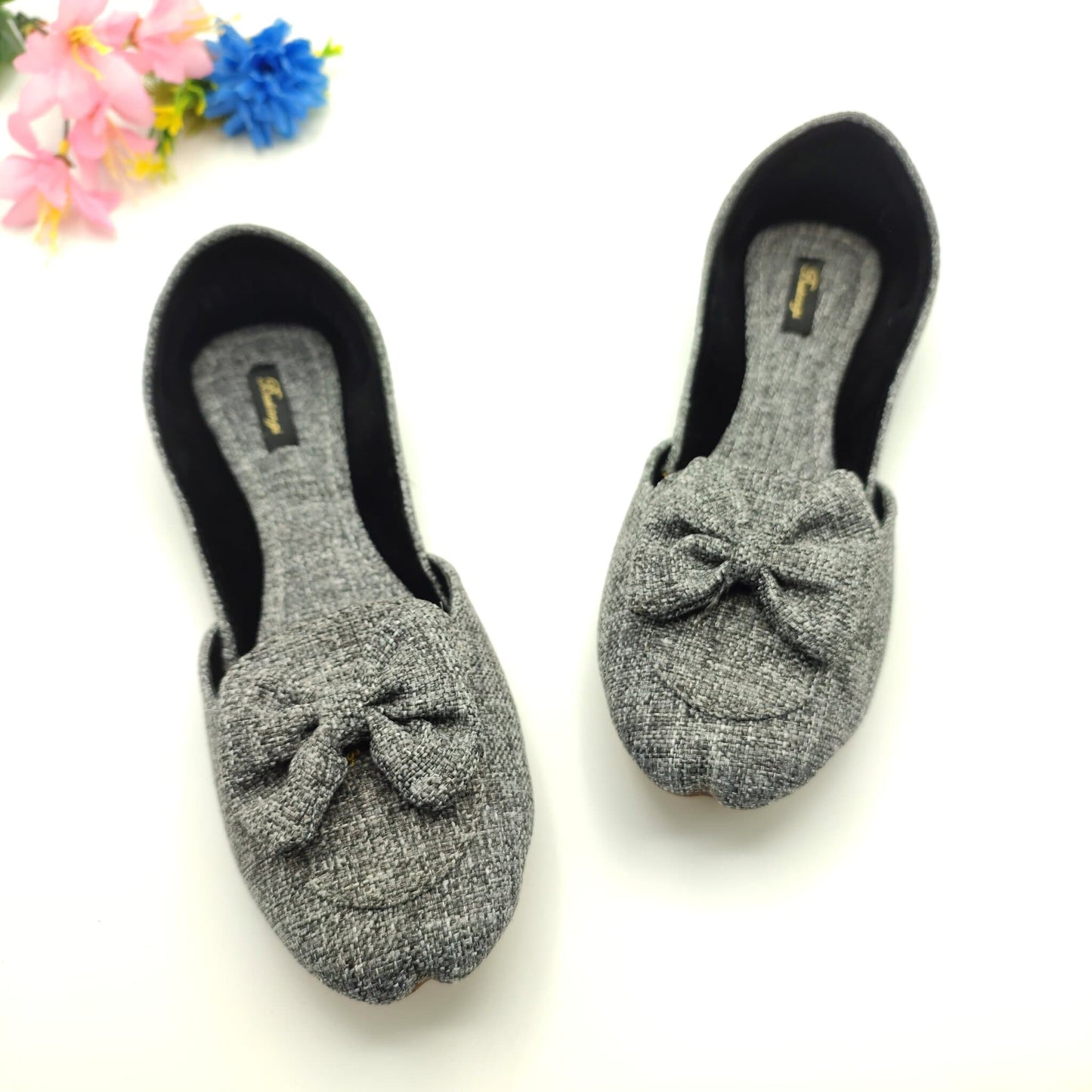 Bustangi - Gray Bow Loafers